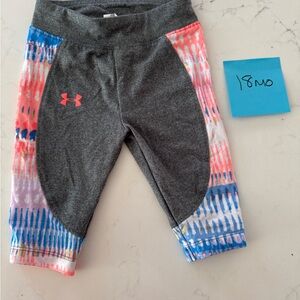 Under Armour Kids' Gray Leggings with Multicolor Accents